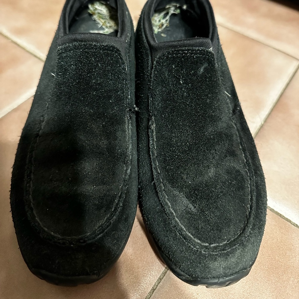 LANDS END Suede Slip On Loafers Comfort Shoes All Weather Women’s Sz 7B